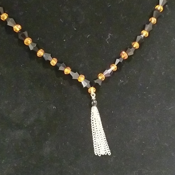 Crystal necklace with Tassel Pendant - Picture 3 of 5